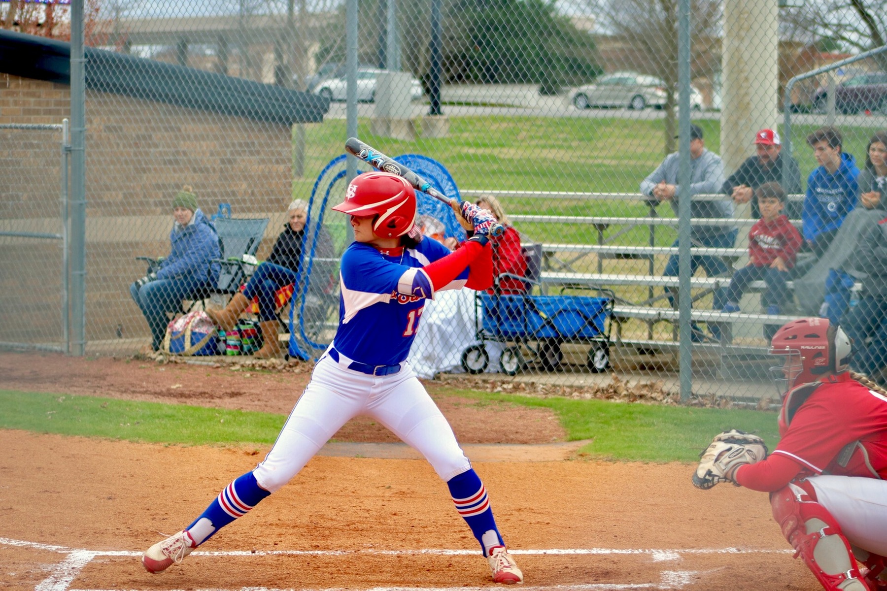Outfielder Hannah Marlar at-bat against Dyersburg State Community College on March 15, 2019